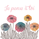 Fleurs colorées pour une douce pensée